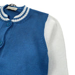 J.O. Milano Cardigan Tinta Unita con Maniche In Contrasto per Neonato 573M1N AZZURRO J.O. MILANO 