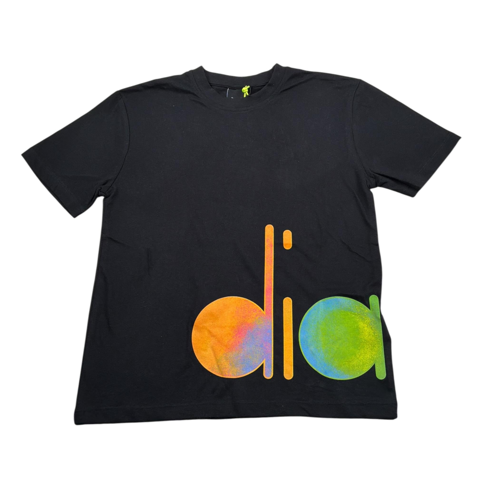 Diadora T-Shirt Girocollo tinta unita con Stampa Nero per Bambino S4DIJBTH034 NERO DIADORA 