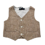 Please Gilet Tinta Unita  per Bambino JH02301B73J MARRONE PLEASE 