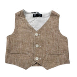 Please Gilet Tinta Unita  per Bambino JH02301B73J MARRONE PLEASE 