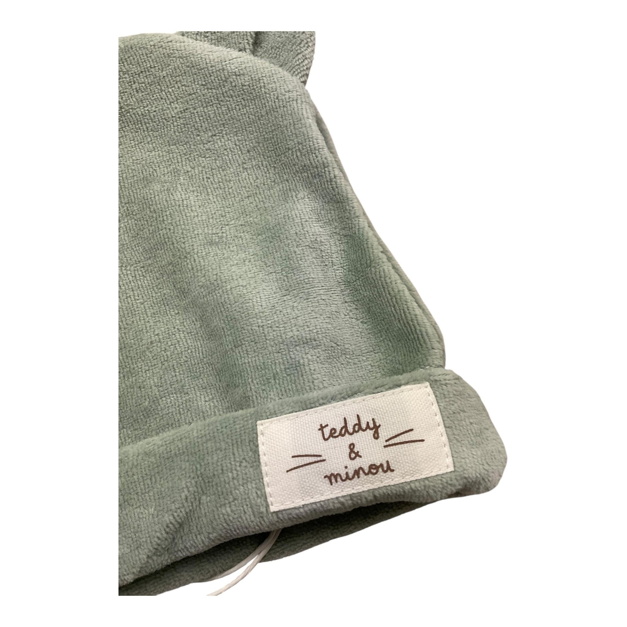 TEDDY E MINOU set cappello-babbucce tinta unita Verde per Neonato I24AC001M0137 VERDE TEDDY E MINOU 