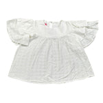 Kaos Camicia Tinta Unita Traforata per Bambina KS164 BIANCO KAOS 