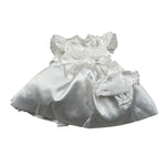 Les Petit Enfantes Abito Cerimonia Tinta Unita con Guanti con Coprispalle per Neonata ART55 BIANCO LES PETIT ENFANTES 