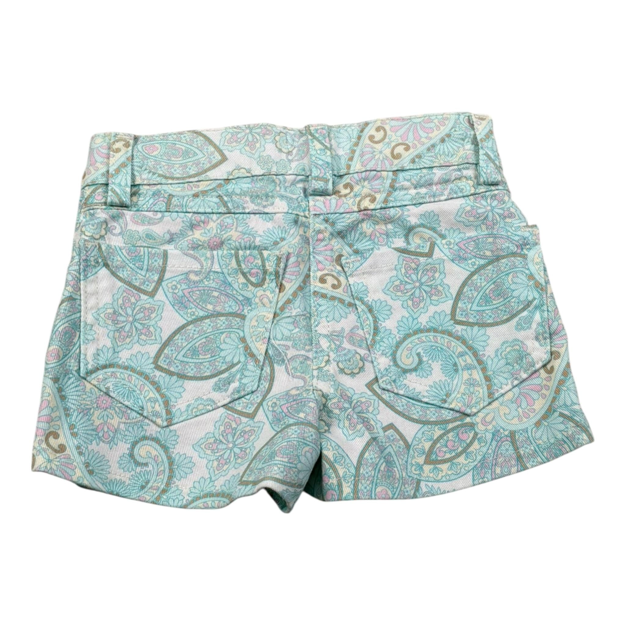 M+E' Short Tinta Unita con Fantasia  per Neonata UE1845X VERDE ACQUA M+E' 