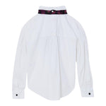 LIU JO camicia tinta unita con foulards Bianco per Bambina GF3028X BIANCO LIU JO 