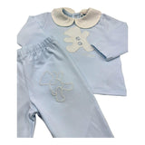 Le Bebe Completo 2 Pezzi Shirt-Ghettina Tinta Unita per Neonato LBB5298 AZZURRO LE BEBE 