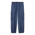 Michael Kors Pantalone Tinta Unita con Elastico In Vita per Bambina R30415 BLU MICHAEL KORS 