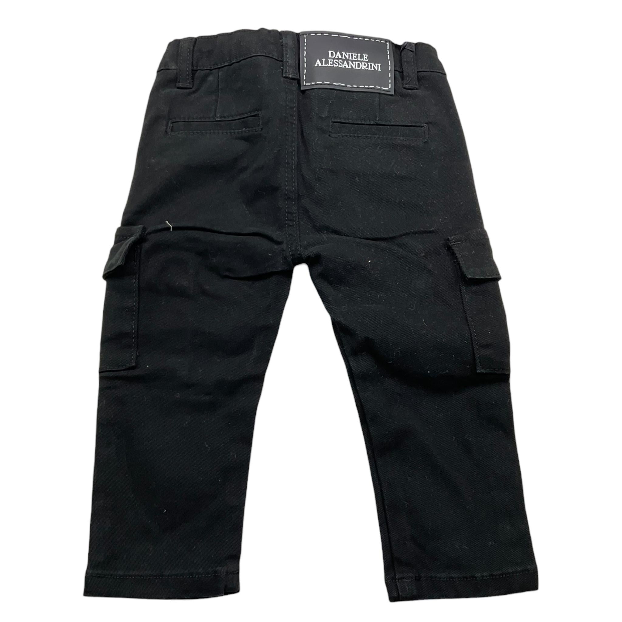 DANIELE ALESSANDRINI jeans tinta unita con girovita regolabile Nero per Bambino 1291P00023XX NERO DANIELE ALESSANDRINI 