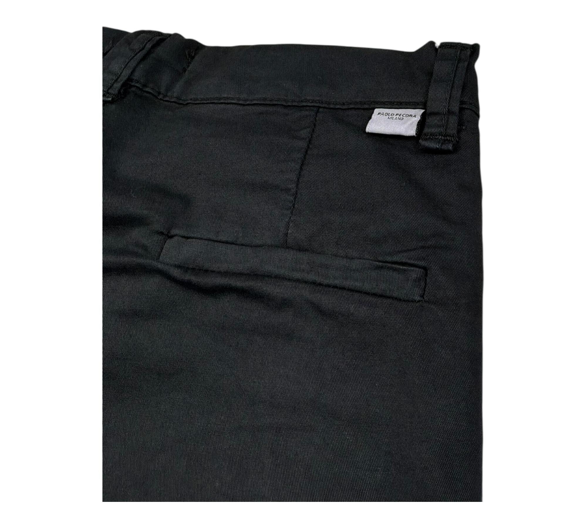 Paolo Pecora Bermuda Tinta Unita con Girovita Regolabile per Bambino PP4383 NERO PAOLO PECORA 