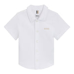 Boss Polo Mezza Manica Tinta Unita con Logo per Bambino J52017 BIANCO BOSS 
