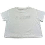 Monnalisa T-Shirt Girocollo Tinta Unita con Stampa  per Bambina 419606 BIANCO MONNALISA 