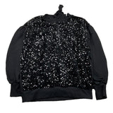 LU LU BY MISS GRANT felpa chiusa girocollo con paillettes Nero per Bambina LL3052 NERO LU LU BY MISS GRANT 