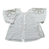 M+E' Camicia Mezza Manica tinta unita Cn Ricami Bianco per Neonata UE1699 BIANCO M+E' 