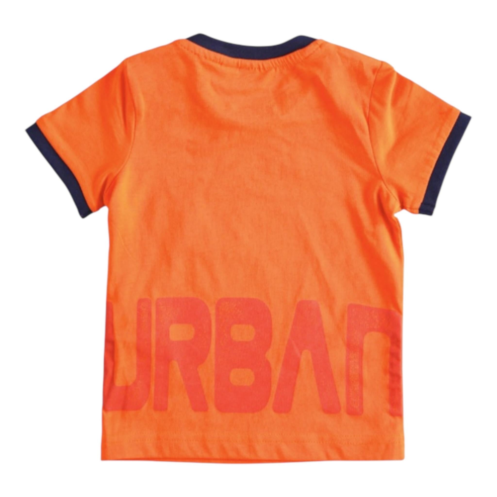 Sarabanda T-Shirt Girocollo Tinta Unita con Stampe per Neonato 12766 ARANCIONE SARABANDA 