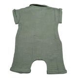 Teddy E Minou Pagliaccetto Mezza Manica Tinta Unita per Neonato E25TU008C0070XX VERDE TEDDY E MINOU 