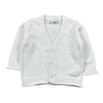 Lalalu' Cardigan tinta unita con Logo Bianco per Neonata MGL1P BIANCO LALALU' 