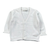 Lalalu' Cardigan tinta unita con Logo Bianco per Neonata MGL1P BIANCO LALALU' 