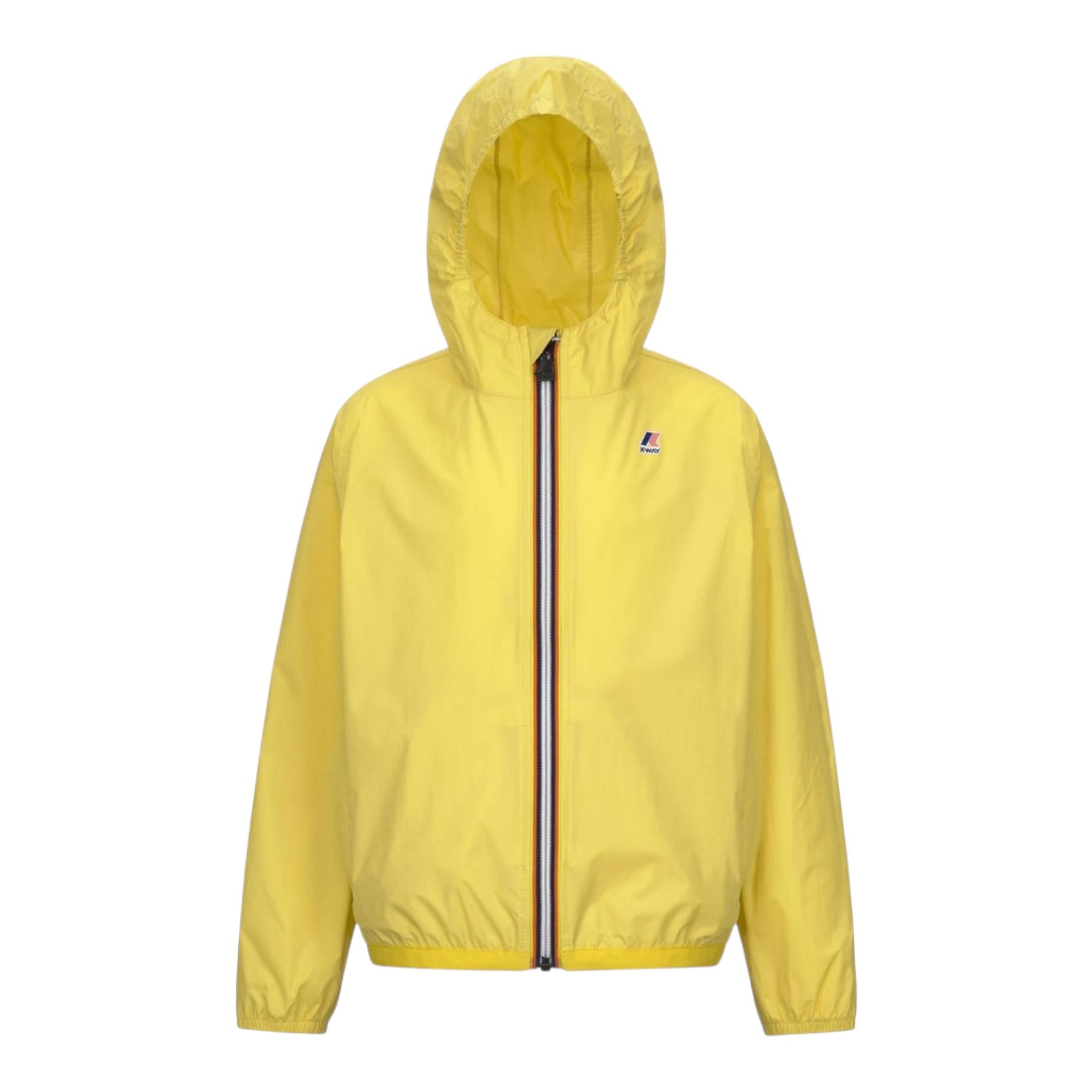 K-Way Giubbino Tinta Unita con Cappuccio per Bambino K61336 GIALLO K-WAY 