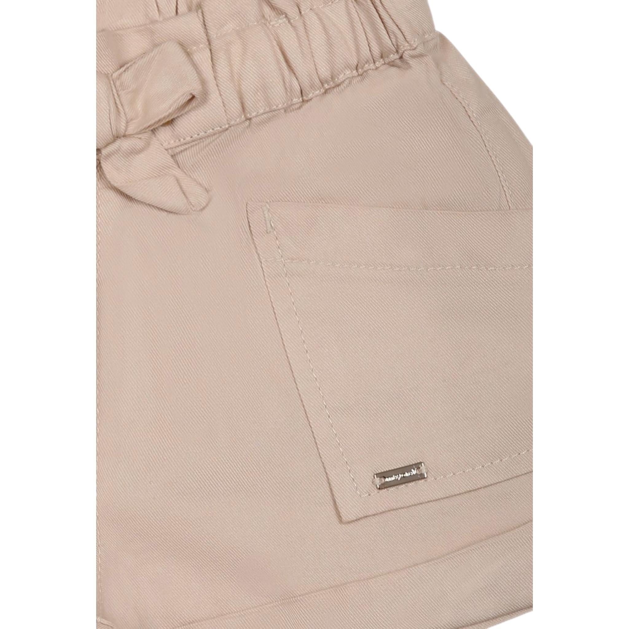Mayoral Short In Denim Tinta Unita per Neonata 1227 BEIGE MAYORAL 