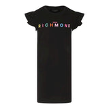 John Richmond Abito Tinta Unita con Stampa per Bambina RGP25159VEX NERO JOHN RICHMOND 