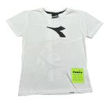 Diadora T-Shirt Girocollo tinta unita con Stampa Bianco per Bambino 022315 BIANCO DIADORA 