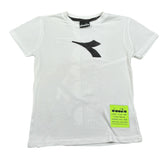 Diadora T-Shirt Girocollo tinta unita con Stampa Bianco per Bambino 022315 BIANCO DIADORA 