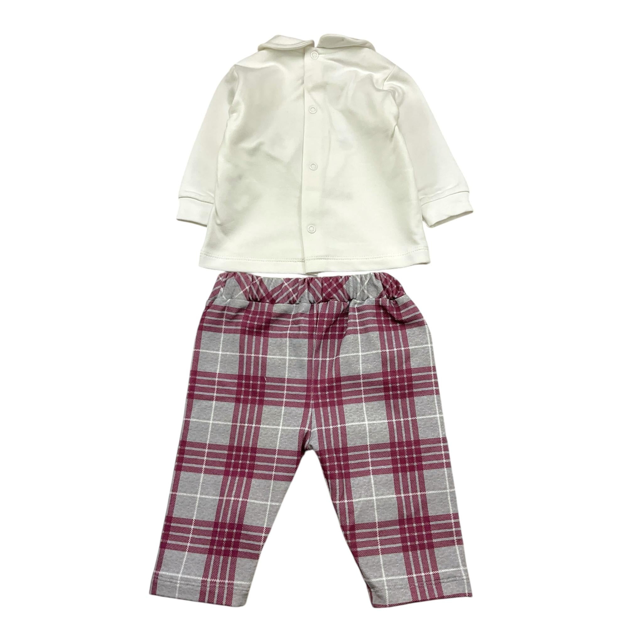 LE BEBE' completo 2pz shirt-pantalone bicolore Bianco per Neonata LBG6120 BIANCO LE BEBE' 