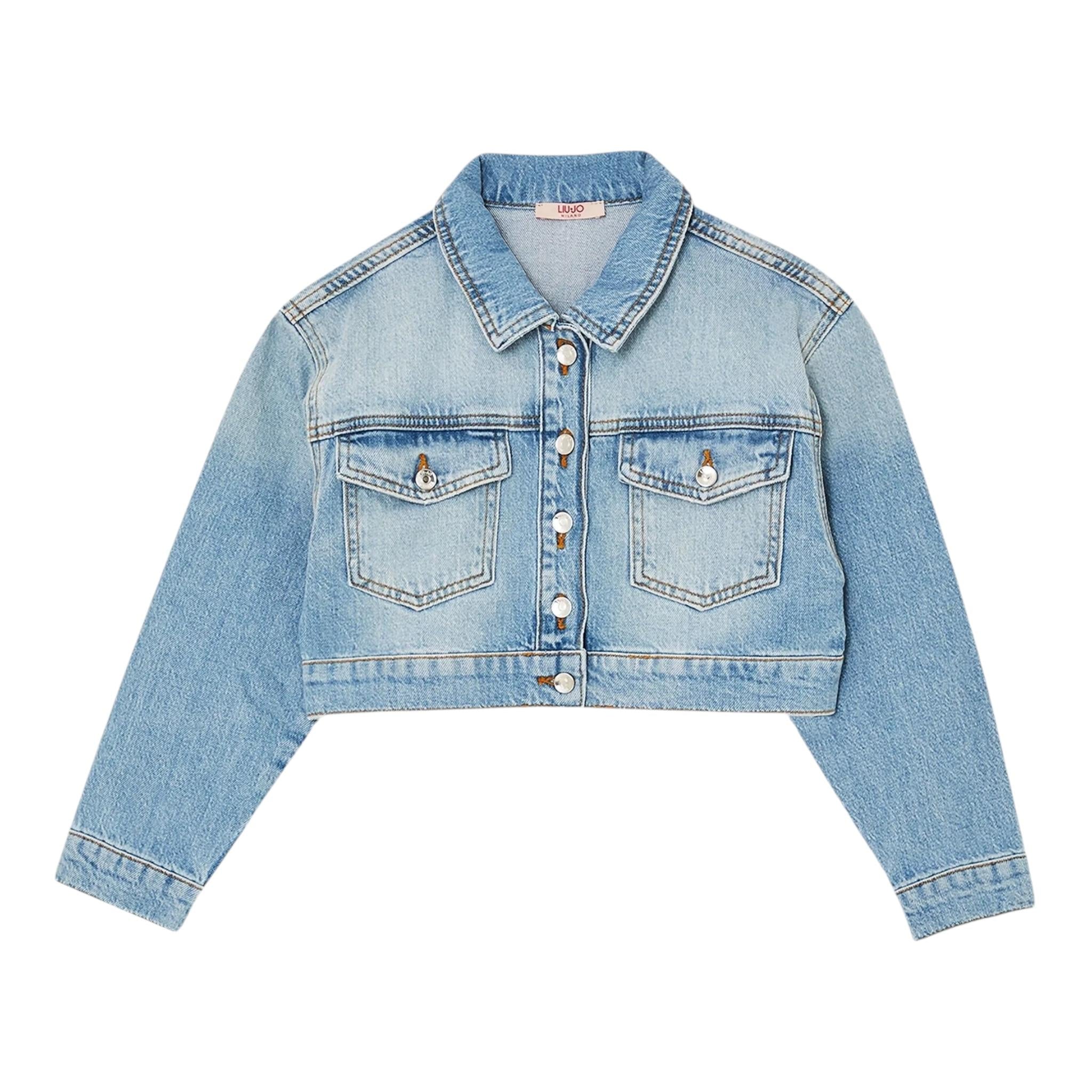 Liu Jo Giubbino In Denim Tinta Unita per Bambina GA5180XX AZZURRO LIU JO 