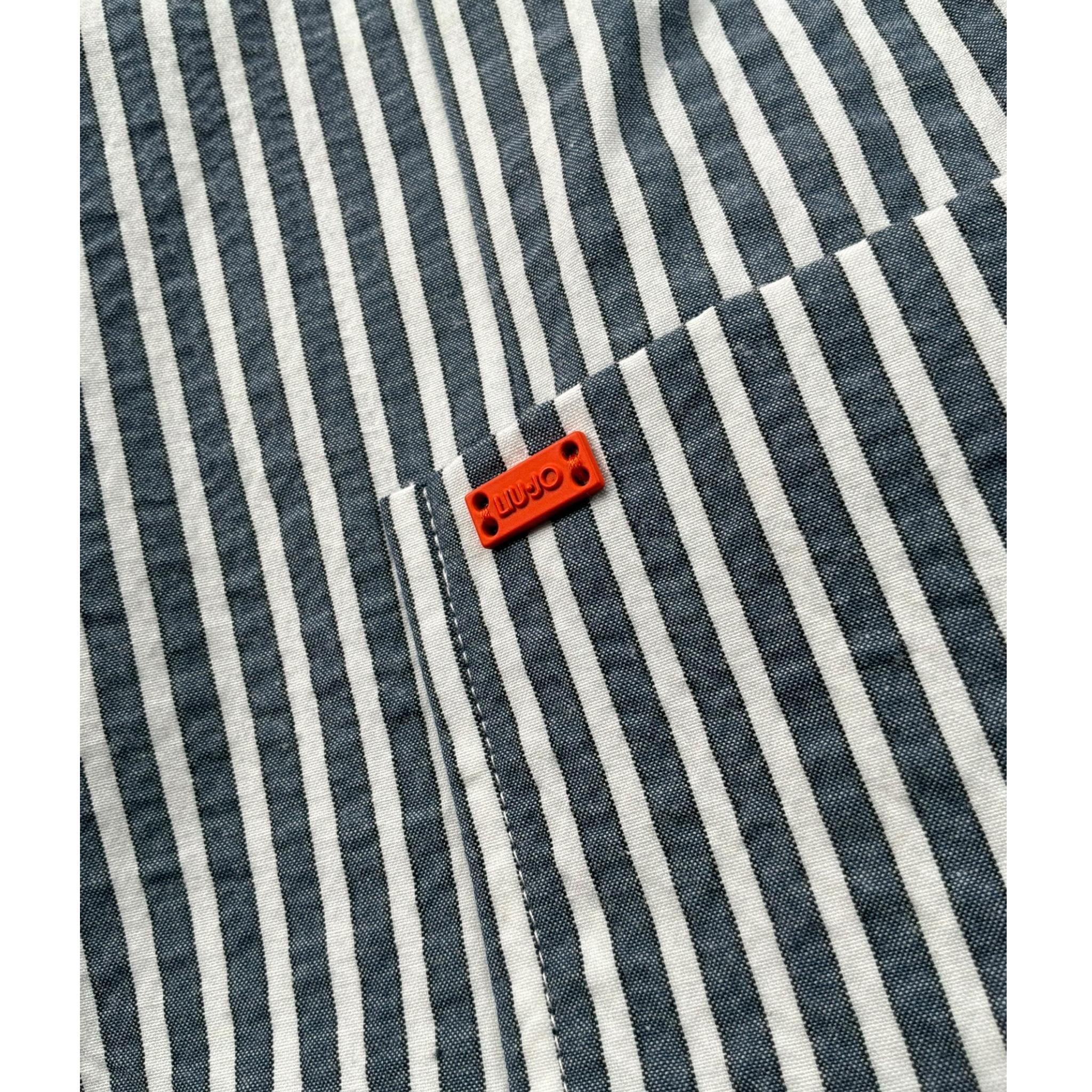 Liu Jo Giacca Tinta Unita con Fantasia A Righe per Bambino QA3016 BIANCO LIU JO 