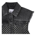 Marc Jacobs Smanicato In Denim Tinta Unita con Brillantini per Bambina W60544 NERO MARC JACOBS 