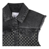 Marc Jacobs Smanicato In Denim Tinta Unita con Brillantini per Bambina W60544 NERO MARC JACOBS 