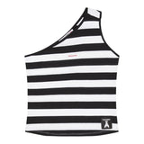 Patrizia Pepe Top Bicolore con Fantasia A Righe per Bambina 7M0875 BIANCO/NERO PATRIZIA PEPE 