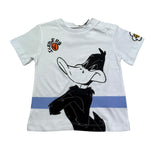 Iceberg T-Shirt Girocollo Tinta Unita con Stampe In Contrasto per Neonato TSICE5102BNX BIANCO ICEBERG 