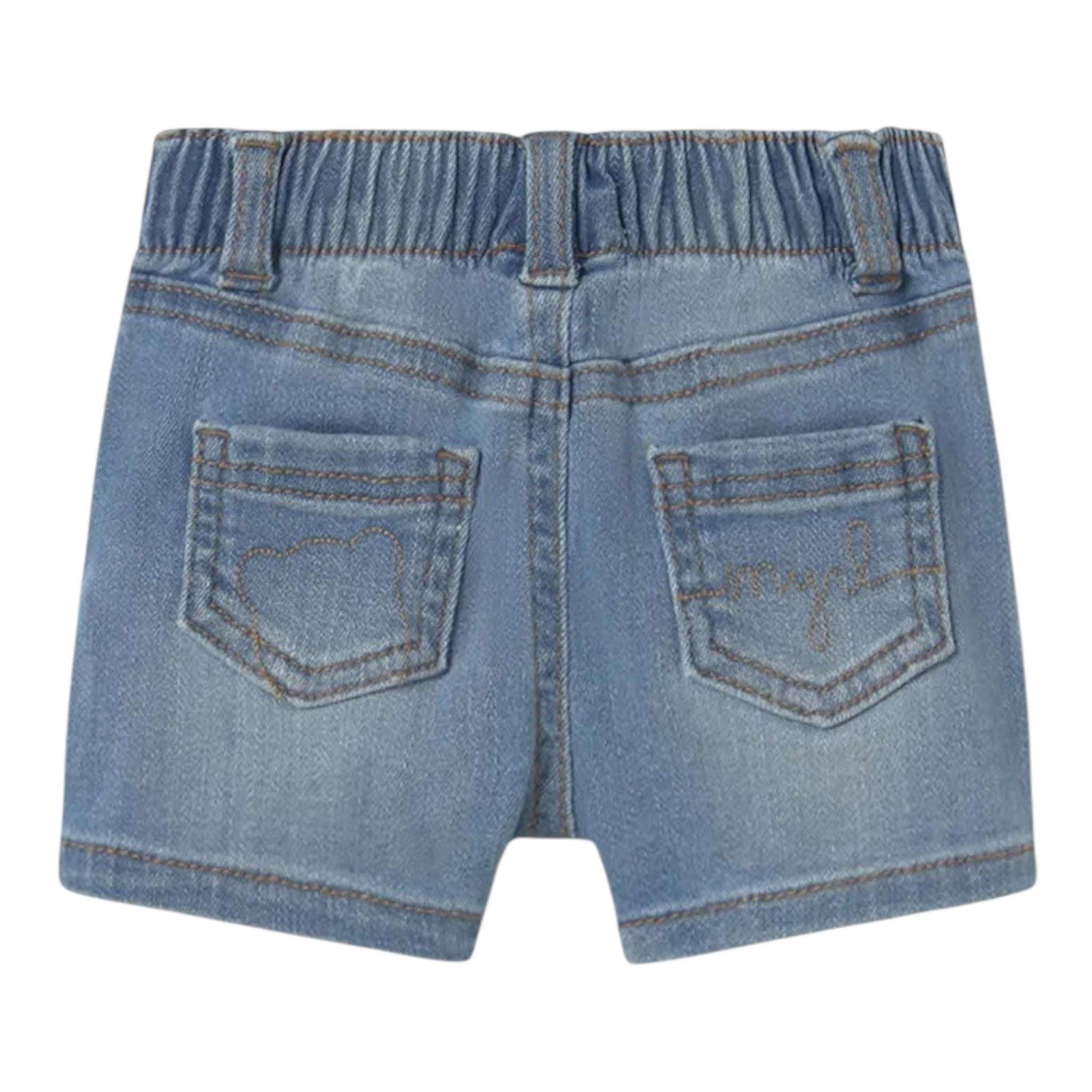 Mayoral Bermuda tinta unita In Denim con Elastico In Vita Azzurro per Neonato 1209X AZZURRO MAYORAL 