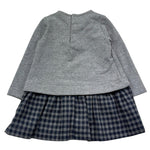 Le Bebe Abito Manica Lunga Tinta Unita con Applicazioni per Neonata LBG0369 GRIGIO LE BEBE 