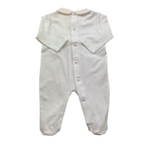 Ninnaoh Tutina Tinta Unita con Applicazioni per Neonata E25T1 BIANCO NINNAOH 
