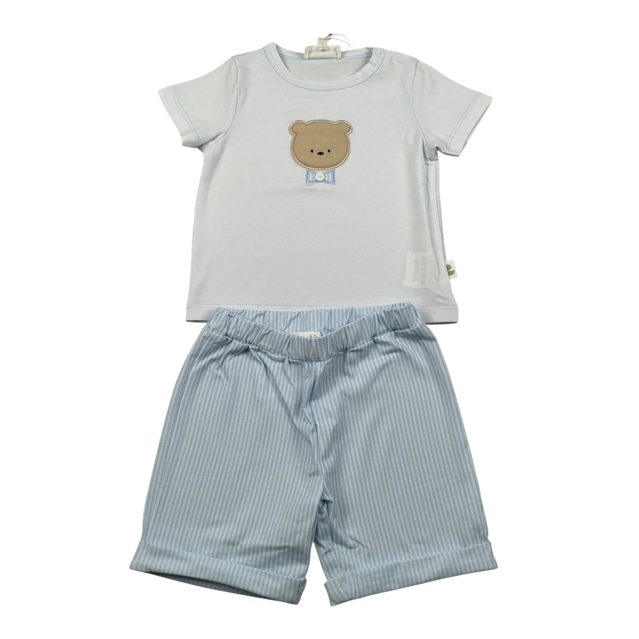 Lalalu' Completo 2 Pezzi T-Shirt-Bermuda Azzurro per Neonato CCL510P AZZURRO LALALU' 