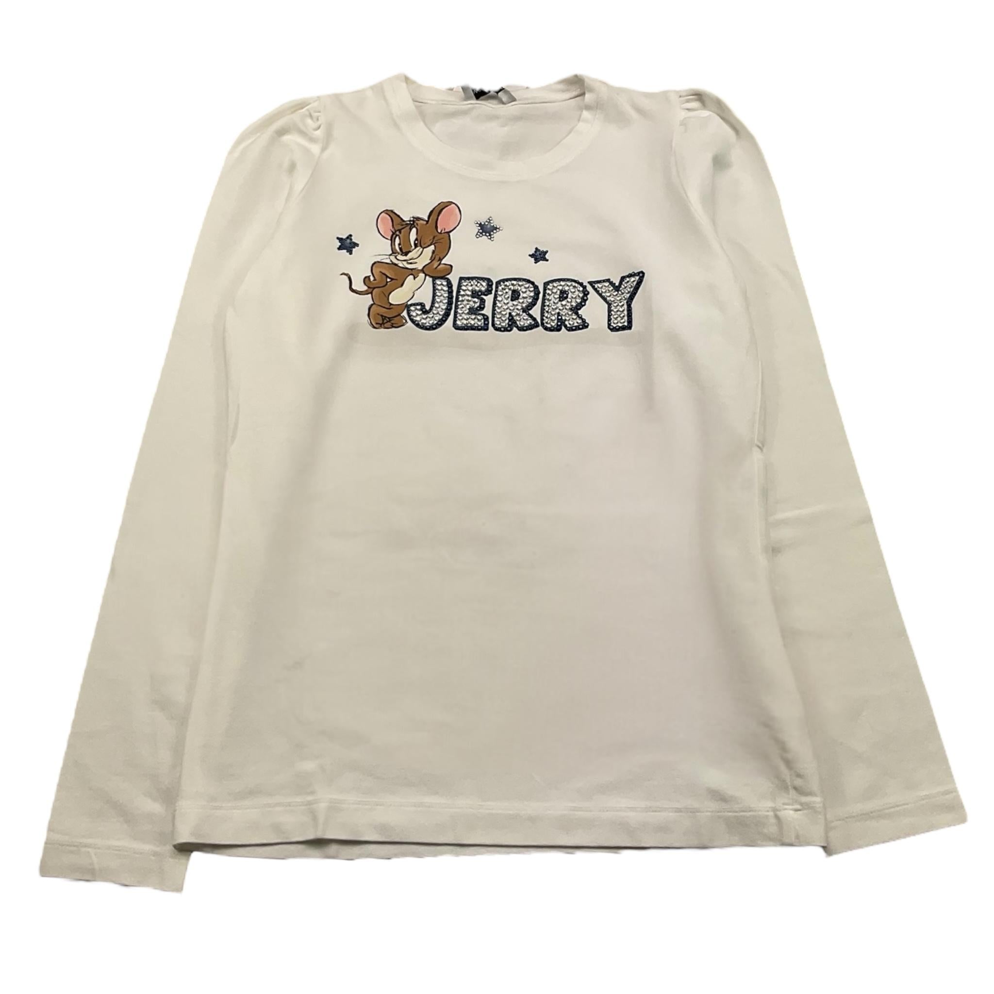 MONNALISA shirt girocollo tinta unita cn stampa in contrasto Bianco per Bambina 194628PX BIANCO MONNALISA 