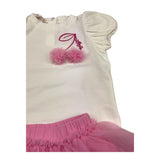 Liu Jo Completo 2 Pezzi T-Shirt-Gonna per Neonata HA5033 BIANCO/ROSA LIU JO 