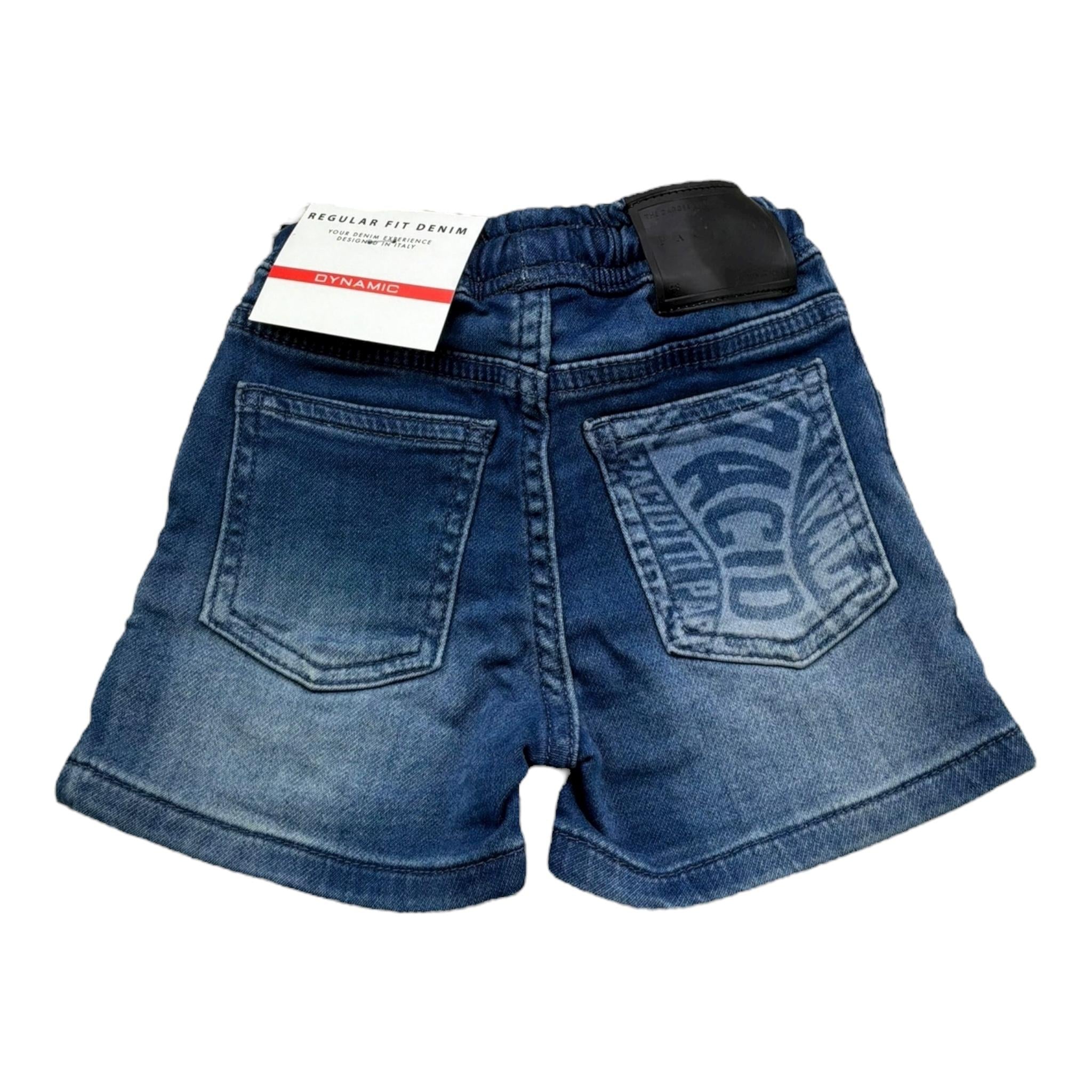 Cesare Paciotti Bermuda In Denim Tinta Unita con Elastico In Vita per Neonato BMP5101BN BLU CESARE PACIOTTI 