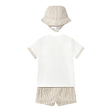 Mayoral Completo 3 Pezzi T-Shirt-Bermuda-Cappello per Neonato 11201 BIANCO MAYORAL 