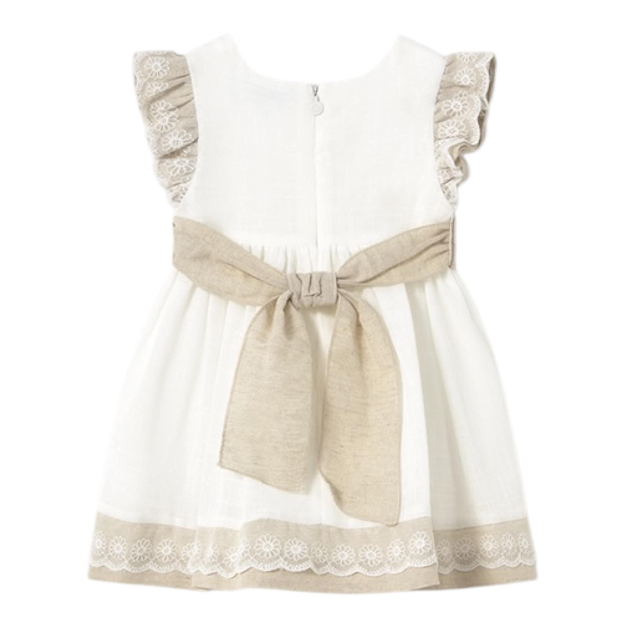Mayoral Abito Tinta Unita con Stampa per Neonata 1908 BIANCO MAYORAL 