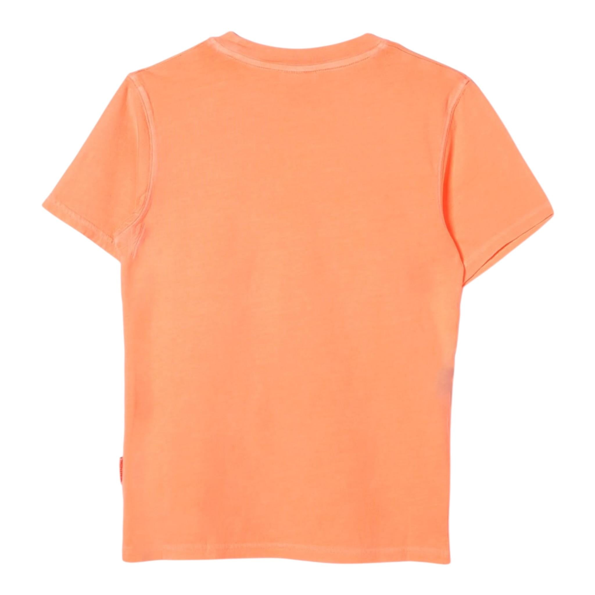 Sundek T-Shirt Girocollo Tinta Unita con Logo per Bambino B021TEJ78TC ARANCIONE FLUO SUNDEK 