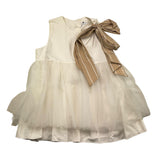 Pype Camicia Giromanica Tinta Unita con Tulle per Bambina LOREN PANNA PYPE 