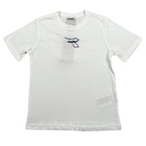 Diadora T-Shirt Girocollo Tinta Unita con Stampa per Bambino 102181707 BIANCO DIADORA 
