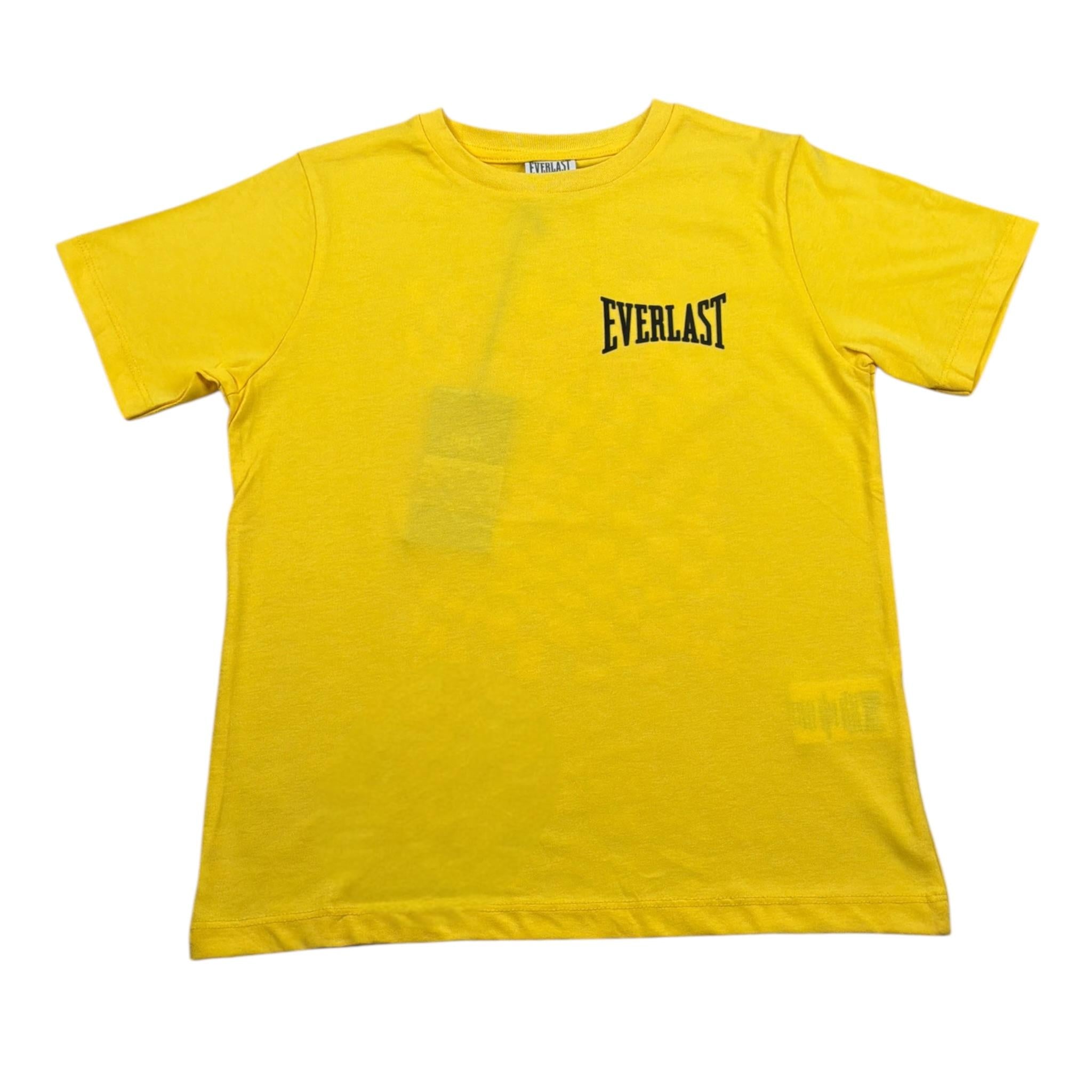 Everlast T-Shirt Girocollo tinta unita con Stampa Giallo per Bambino 00423 GIALLO EVERLAST 