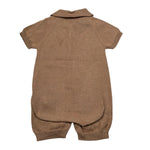 Wedoble Pagliaccetto Mezza Manica Tinta Unita per Neonato V2404305D MARRONE WEDOBLE 