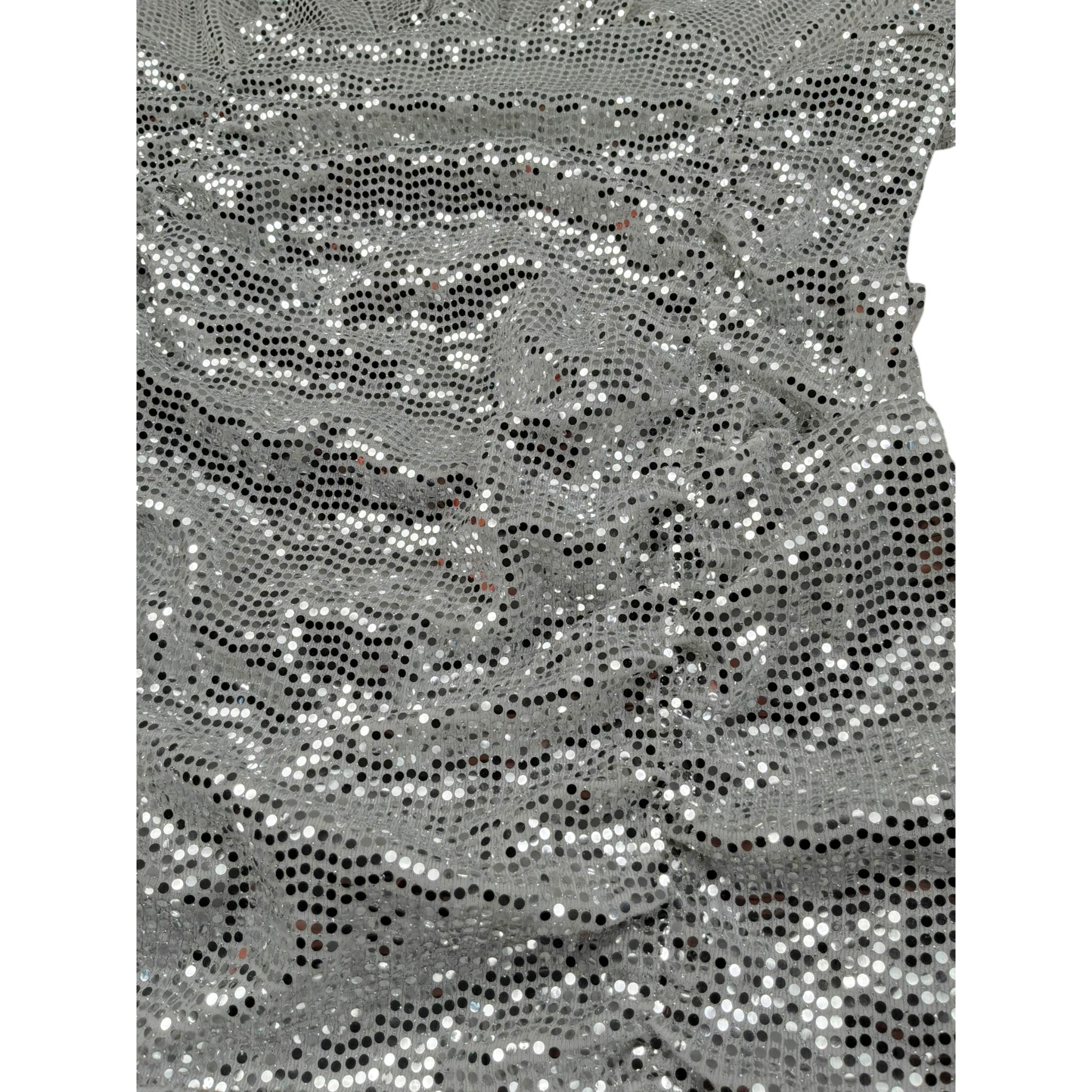 Marc Ellis Abito Tinta Unita con Pailletes per Bambina JMJDR01187 ARGENTO MARC ELLIS 