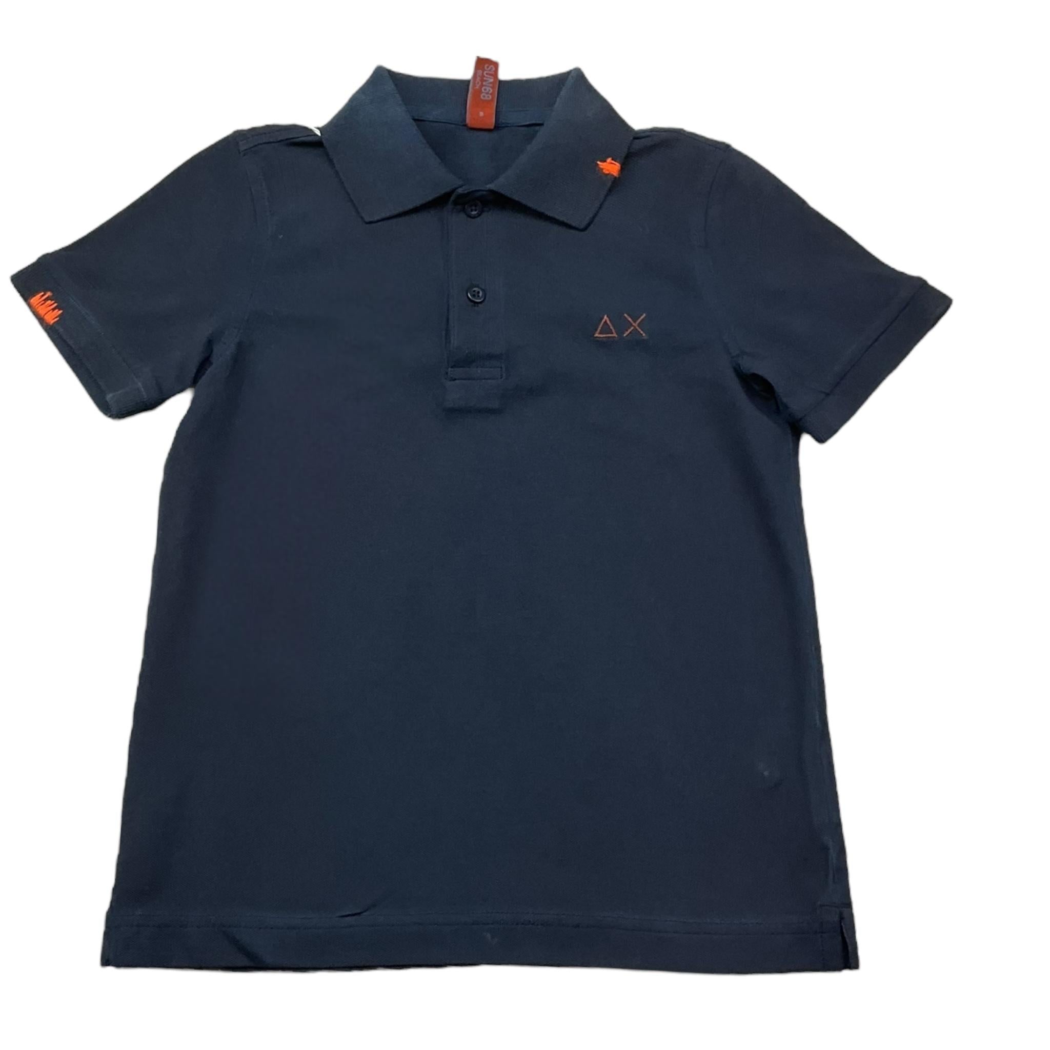 Sun68 Polo Mezza Manica Tinta Unita per Bambino CPA35343 BLU SUN68 