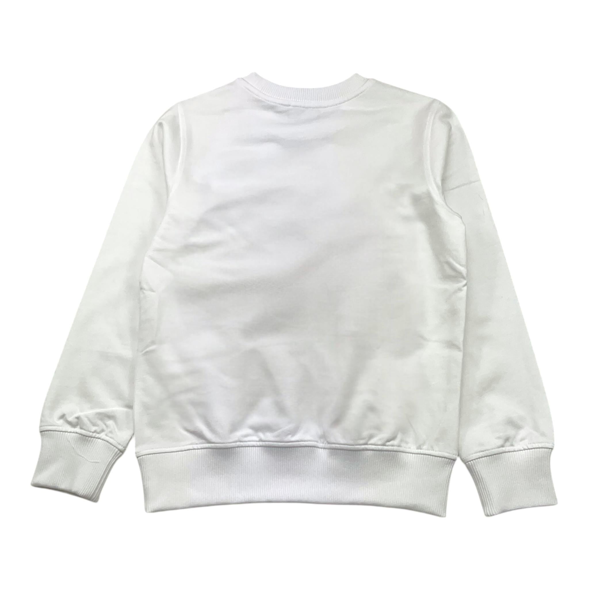 MOSCHINO felpa girocollo tinta unita con stampa Bianco per Bambino HTF08V BIANCO MOSCHINO 